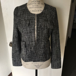Pleione Black and White Tweed Jacket